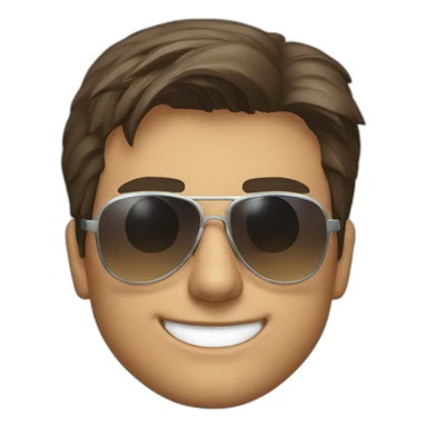 Tom cruise with sunglasses sticker