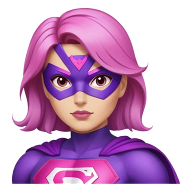 pink violet woman superhero power sticker