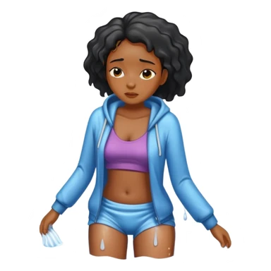 Make a black girl slipping  sticker