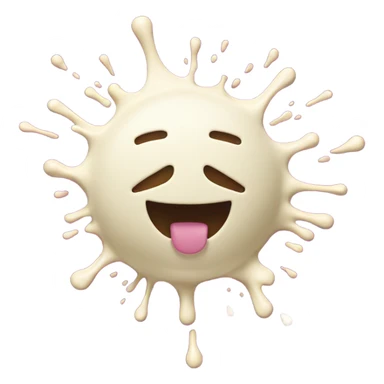 smiley face cream exploded sticker