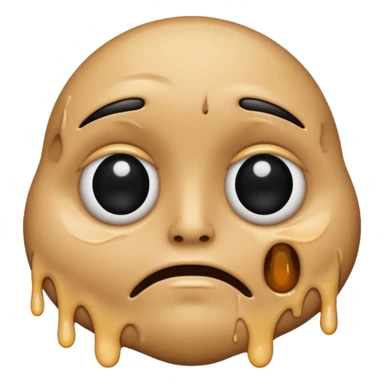 an black melting face with no eyebrows and mouth and just an 1 eye (The Face Needs to Be A Litelar Black Ball) sticker