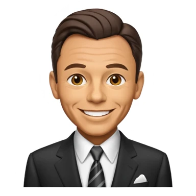 Frank sinatra emoji showing good data sticker