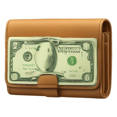 thick wallet with money sticker
