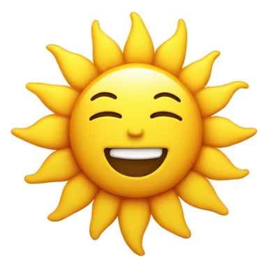 sun with smile sticker