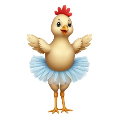 A chicken that is doing ballet  sticker