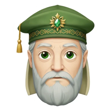 Dumbledore green scotland Tam o'shanter cap with small decorative patterns sticker