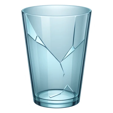 broken empty glass sticker