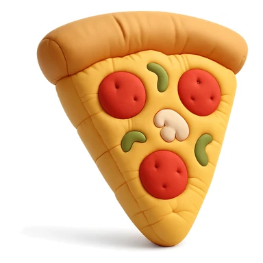 illustration of a pizza slice in cushion style sticker