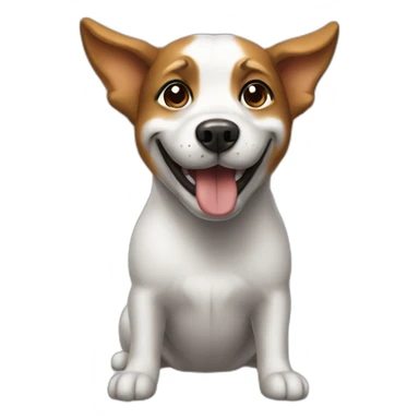 dog-smile-ride-rocket sticker
