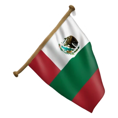 Wall with very small mexican flag on it sticker
