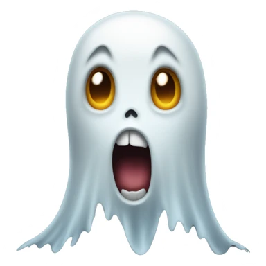 Ghost screaming in fear sticker
