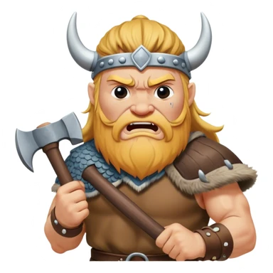 crying Viking with an ax in his hands
realistic sticker