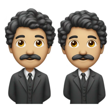 Profesor sin cabello  y con bigote sticker