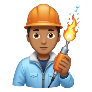 Sculptor blowtorch,Ice. sticker