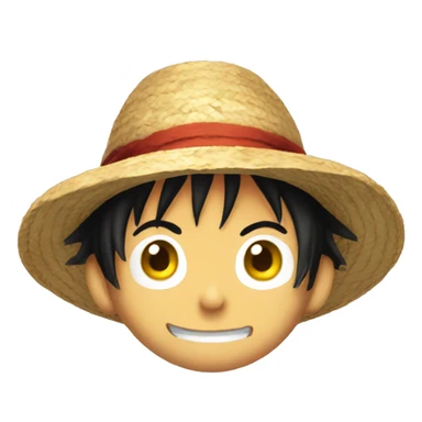 Luffy with a strawhat sticker
