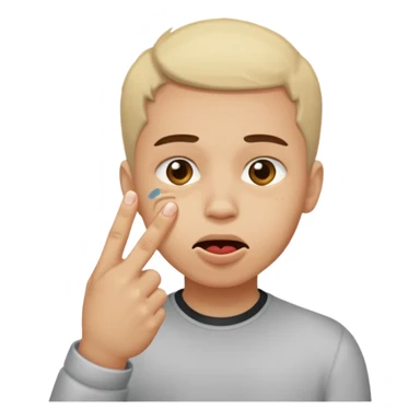 🙎🏻‍♀️ este emoji se tiene que Edgar mordiendo el segundo dedo, el que está a un lado del dedo gordo sticker