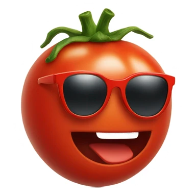 Tomato with sun glasses  sticker
