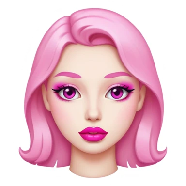 pink lipstick sticker