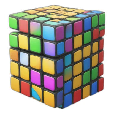 Cubo de rubik con lentes de sol sticker