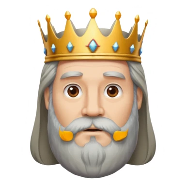 big bearded king with long hairs sticker