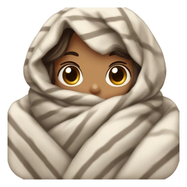 Cozy blankiet brunette girl  sticker