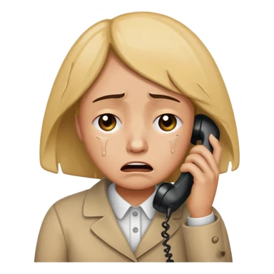 appeler une personne sur son téléphone en pleurant sticker
