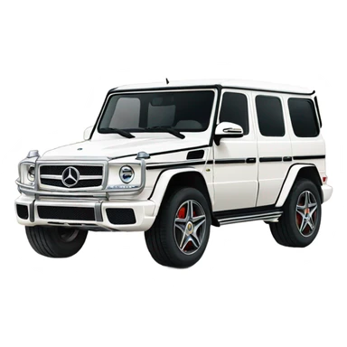 White Mercedes gwagon sticker