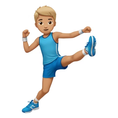 boy kick pose sticker