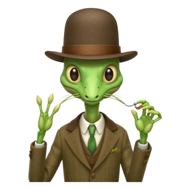 A friendly praying mantis that looks SUPER stereotypically British sticker