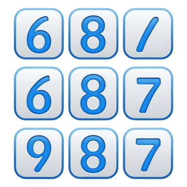 six seven number sticker