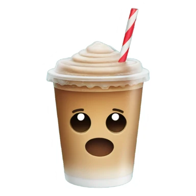 Iced coffee in Christmas cup sticker