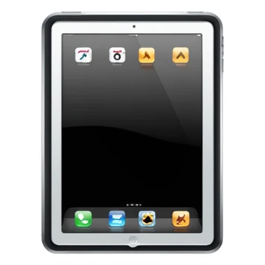 modern ipad with black screen sticker