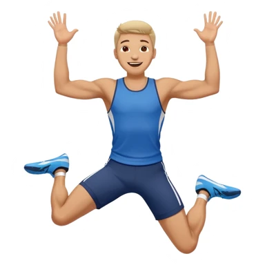 a man jumping and rejoicing sticker