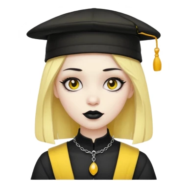 gothic with yellow hat sticker