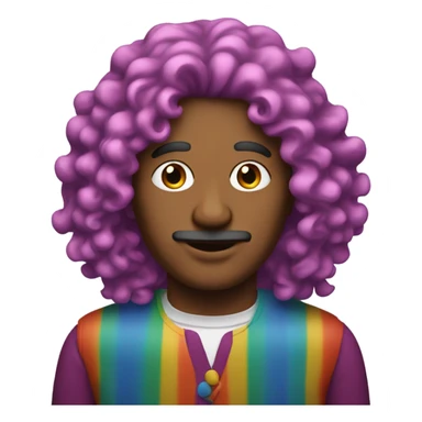 man wearing wig sticker