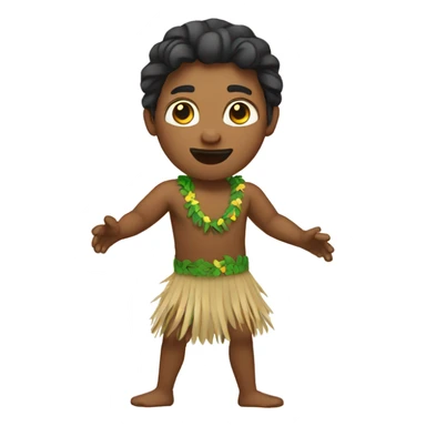 Male hula dancer  sticker