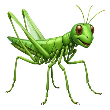 smiling grasshopper sticker