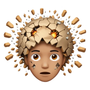 Lebka Svybuchující hlavy sticker