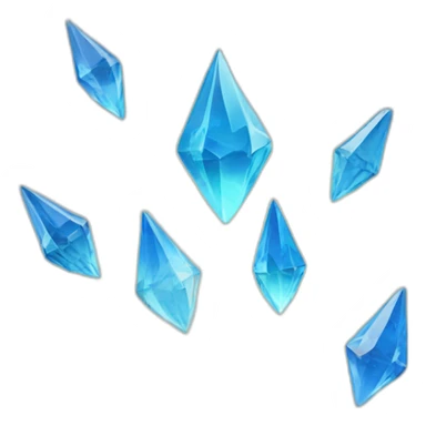 blue crystal formation with spikes sticker
