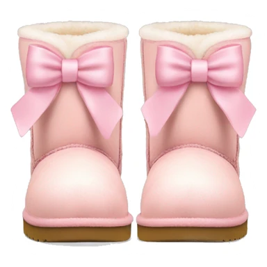 Pastel pink Ugg boots with bows sticker
