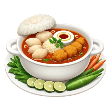 Nasi + Kuah tomyam + Ayam goreng + Sup sayur sticker