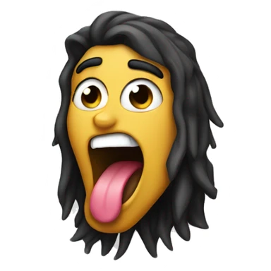 Rockstar sticking out his tongue sticker