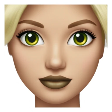 Realistic victoria secret model blonde green eyes  sticker