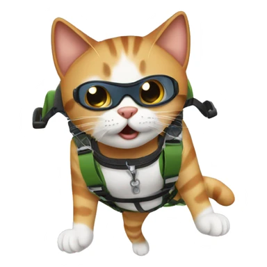 a cat who recently went skydiving while having an existential crisis about his recent divorce sticker