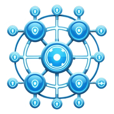 connected tech nodes sticker