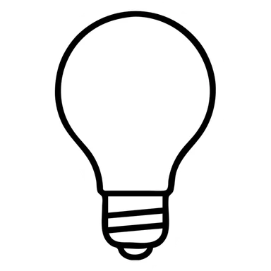 Bulb in the style of an icon sticker