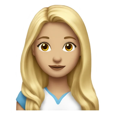 Beautiful long blonde haired girl  sticker