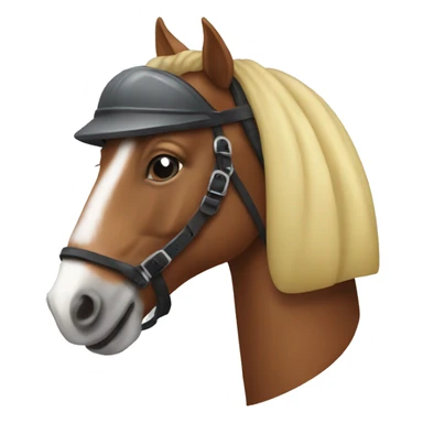 horse with a riding helmet sticker