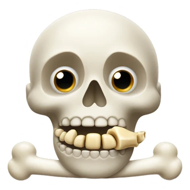 Emojiwith bone in mouth  sticker