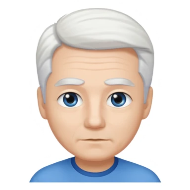 pure white hair,black eyebrows,cute mature Boy,  sticker